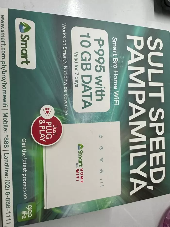 PHP 800 Smart prepaid WiFi (used once) on