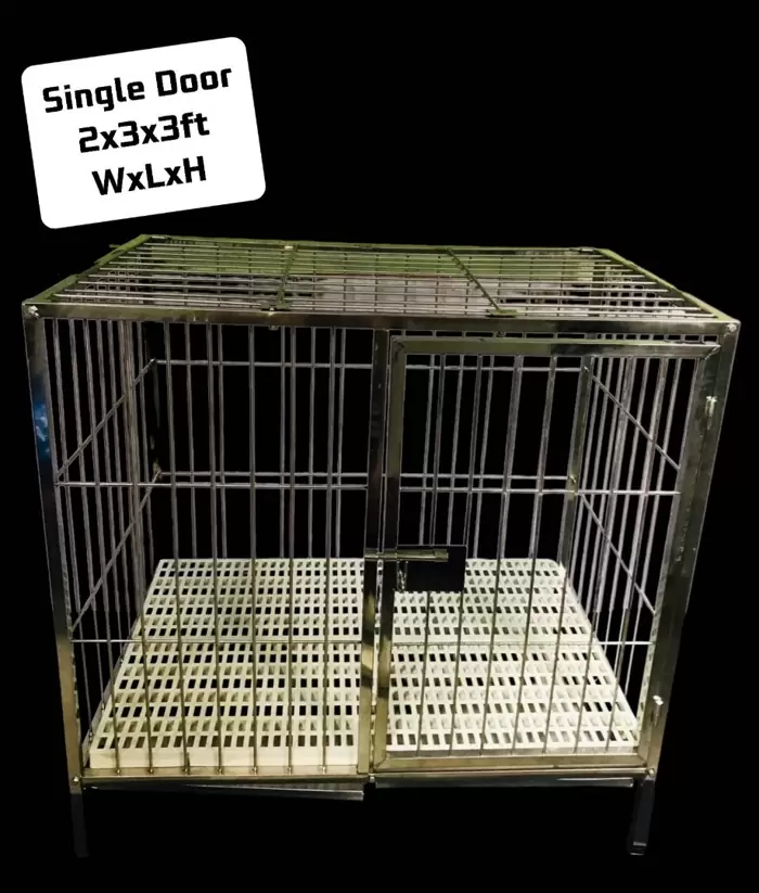 PHP 9 2x3x3ft stainless Dog cage on