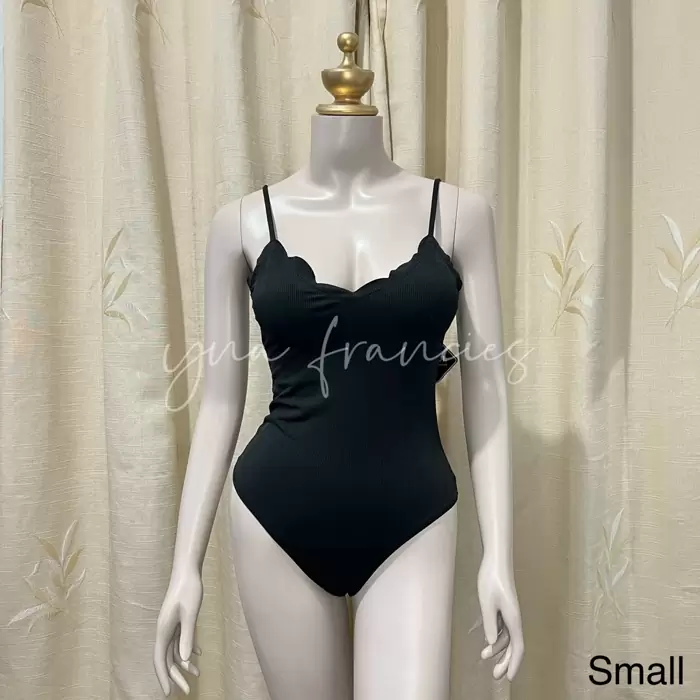 PHP 200 Black One Piece Scallop Swimsuit on