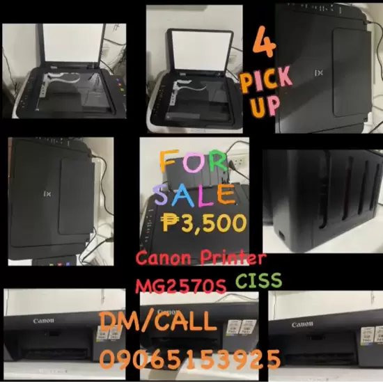 PHP 3,500 CANON PRINTER 3 in 1 MG2570s CISS on