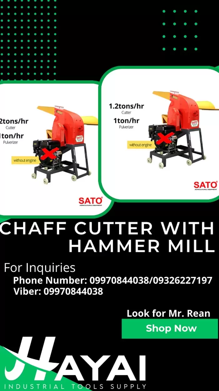 Chaff Cutter with Hammer Mill Pulverizer on